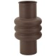 Chokolade metal vase | Stor vase soliflower brun moderne til tørrede blomster og deco salon