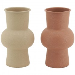 Metal vase runde farve sand | Stort sfærisk design Design til tørrede blomster og dekoration
