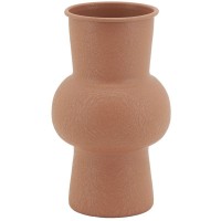 Terracotta Round Metal Vase | Stor sfærisk dekorativ vase til tørrede blomster og indretning