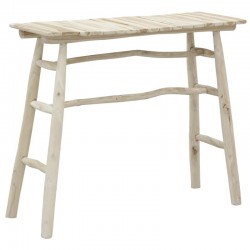 Console de madeira de teca natural - Mesa de entrada artesanal elegante para sala de estar