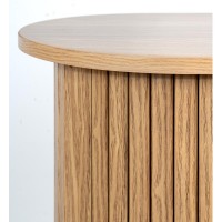Console de madeira e design de design escandinavo médio, elegante na mobília de entrada, mesa de console moderna e robusta