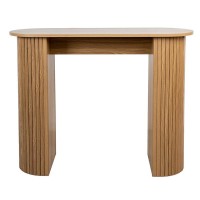 Console de madeira e design de design escandinavo médio, elegante na mobília de entrada, mesa de console moderna e robusta