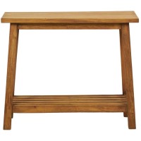 Massive Mahagoni-Holzkonsole natürliche Farbe - elegante Eingangsmöbel