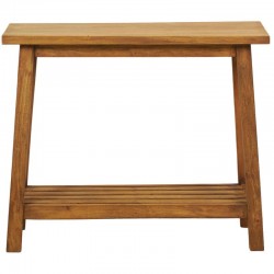 Massive Mahagoni-Holzkonsole natürliche Farbe - elegante Eingangsmöbel