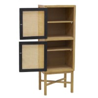 Manguier de madeira sólida e balanço natural de cana-de-rattan - Buffets & Cripleliers - Móveis de Armazenamento Bohemian 2 Port