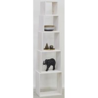 Hylder 5 Træbiter Paulownia White Modular - Star Stair Star Trapper til stue og soveværelse