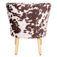 Sesseldesign Imitation Cowhide Brown und beige Kuh - Bequeme sitzende und weiße rustikale schicke Art