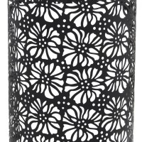Projeto de guarda-chuvas de metal preto design de openwork - Armazenamento chique e elegante para entrada moderna