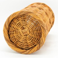 Suporte de guarda-chuva redondo em artisan natural pape - Elegante em armazenamento de entrada, trançado e resistente
