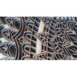 Wall-mounted table Eagle engraved: sculpture Wild art in relief - Wall decoration Design Nature