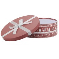 Set of 2 cardboard gift boxes with jacquard pattern lids: Lift boxes & festive packaging