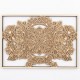 Mesa de parede de madeira MULLA CUTY: Mandala de flor Sculpection Laser Relief - Zen Wall Deco & Chic Design