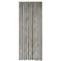 Rideau de Porte en Coton Gris 94 Pendants avec Fixation : Store Anti-Insectes & Séparation de Pièce Éléganterie