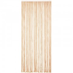 Rideau de Porte en Coton Beige 94 Pendants avec Fixation : Moustiquaire & Séparation de Pièce Boho Chic