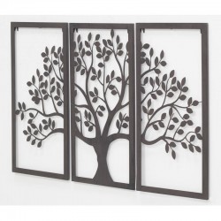 Wall Decor Life Tree 3 Black Metal Panels: Triptych Tripty Table Moderne Design til stue & Værelse