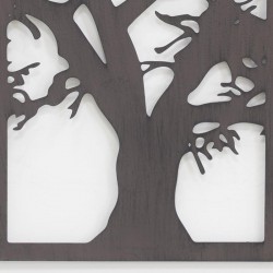Seinäkoristi Baobab Metal Triptych: Metal pöydät Silhouette Life Tree Suuri musta Design Format