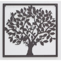 Wall Decoration Tree of Life in Black Metal: Chic & Modern Metal Art Sculpture for living room and bedroom