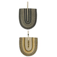 Conjunto de 2 murais de salto natural matizado: Bohemian & ofício Decoração de parede trançado para sala de estar e quarto