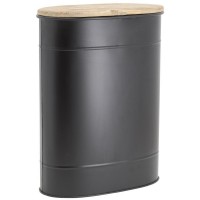 Tabouret et Seau à Pellets en Métal Motif Arbre : Réserve à Granulés Design pour Poêle & Panier Rangement Chauffage