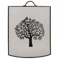 Brandbeständig eldstadsmetall Svart dekor Tree of Life: Skyddsgrytpinne Design & Sparks Screen