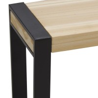 Bench seat pine and foot metal: rectangular bench solid wood industrial style & extra chic extra furniture