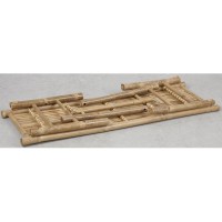 Foldable Natural Bamboo Bench: Folding Garden, Balcony & Interior Softens | Small eco-friendly wooden bench