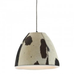 Lâmpada de suspensão de couro Ø 34 h 28 cm: forma genuína da pele da pele LHAGLE & luz chique do teto