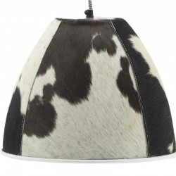 Cowhide-Upphängningsbindning Ø 34 h 28 cm: Äkta hud hudform LHaggle & Chic taklampa