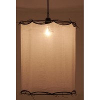 Rund lampeskjerm hvit bomull for lampe og suspensjon: Cylindrisk diffusorbelysning Clearance Clearance & Soft Lighting