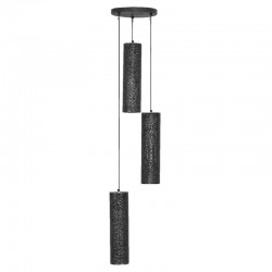 Lot de 3 Lampes Suspension Rondes Cylindriques Métal Percé : Luminaires Suspendus Orientaux & Ciselés Style Industriel