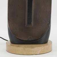 Schwarzes Aluminiumlampe Fußdesign Gesicht Manguier Base: Moderne & stilvolle skulpturale Lampe
