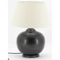 Hammered Black Metal Lamp Foot: Hammered Metal Metal Lamp Holder Black Design & Side Lighting