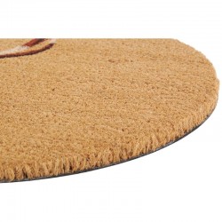 Decoração de fibra celular natural de coco de fibra oval: esteira de entrada oval antiderrapante e esteira de porta tecida resis