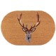 Oval Fiber Coconut Natural Cell Fiber Decor: Non-slip oval inlet mat & resistant woven door mat