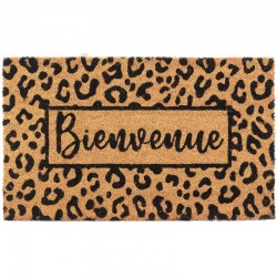 Natural Coconut Fiber Passon Leopard Pattern: Outdoor Entry Mat & Non-Slip Inner Original Chic