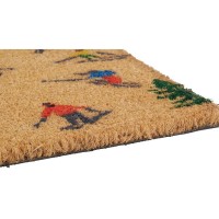 Coconut Fiber Paffese Skier Decor: Coconut Mønster Mønster Skiing Mountain Skiing Mountain