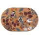 Oval Paillesson Fiber Natural Coconut Decor Birds: Anti-Slip external inlet mats & original wipers