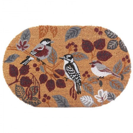 Ovala Paillesson Fiber Natural Coconut Decor Birds: Anti-Slip Extern inloppsmattor & Original Wipers