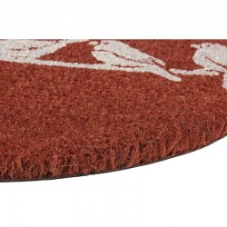 Fibra oval coco natural pássaro pássaros pássaros: adorável Anti-Slip & Tapete de entrada ao ar livre decorativo