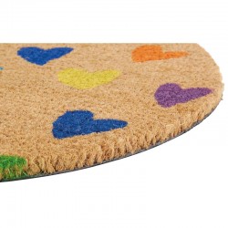 Ovala fiberkokosnöt Naturfiber Kokosfiber Kokosnötter Multicolored celler: Utomhusinmatningsmatta Original & Chic Entrance