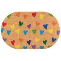 Ovale Fiber Coconut Natural Fiber Coconut Fiber Coconuts Multicolored Cellen: Outdoor Entry Mat Original & Chic Entree