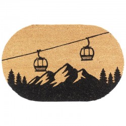 Fibra de coco oval coco cor decoração gôndola: entrada Mat Mountain Chalet & não-Descascador