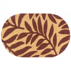 Oval Pailless Oval Coconut Natural Decor Lehdet: Thic Entry Mat, Ei-Leukaus ja kestävä pyyhkimet