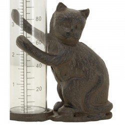 Feld Regenmeter und Glas Dekor Chat Poster: Regengarten Regenzähler & Chic Exterieur Dekoratives Objekt