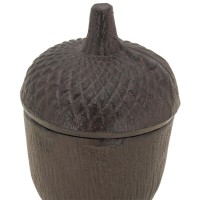 Boîte à Clés de Jardin en Fonte Forme Gland Cachette à Clés Extérieure Décorative & Discrète