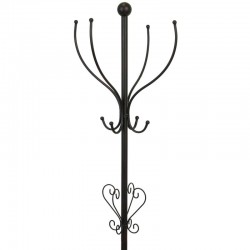 Svart metall foot coat rack bærer garderobe design robust