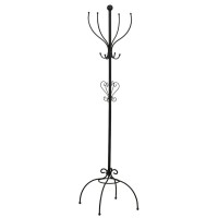 Black Metal Foot Coat Rack Llevar Diseño de guardarropa robusta