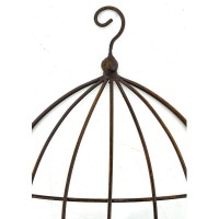Los 2 Metall Wandhaken + 1 Häkeln Vogelkäfig Vintage & Wanddekor