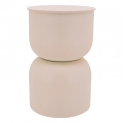 Sgabello rotondo e divano in metallo beige Design da tavolo Ending Design e posti a sedere