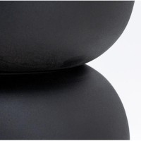 Pyöreä jakkara Musta Metal Sohvapöytä Lisämukavuudet ja moderni muotoilu